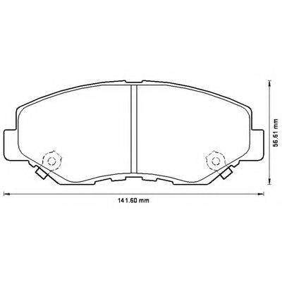 Комплект гальмівних колодок, дискове гальмо BENDIX 572504B