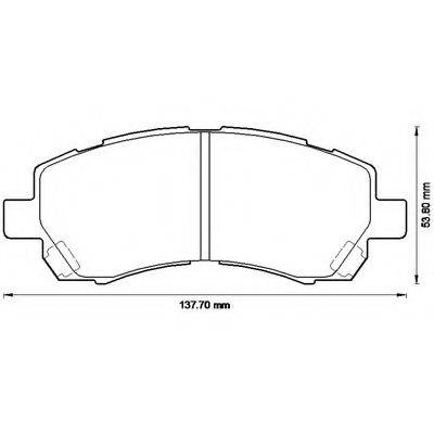 Комплект гальмівних колодок, дискове гальмо BENDIX 572566B