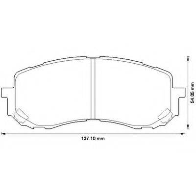 Комплект гальмівних колодок, дискове гальмо BENDIX 572571B