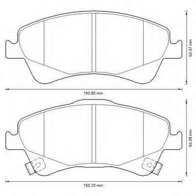 Комплект гальмівних колодок, дискове гальмо BENDIX 572600B