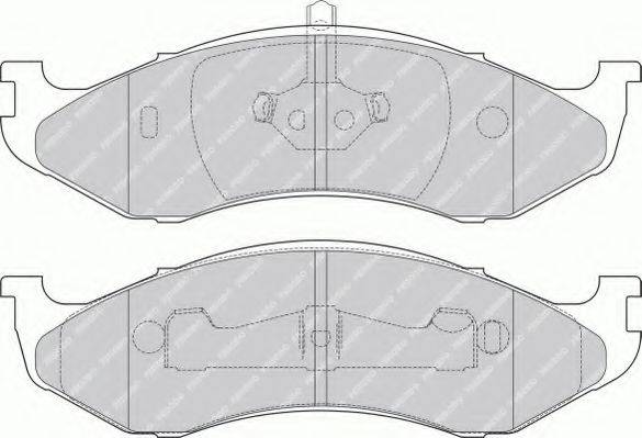 Комплект гальмівних колодок, дискове гальмо FERODO FDB1267