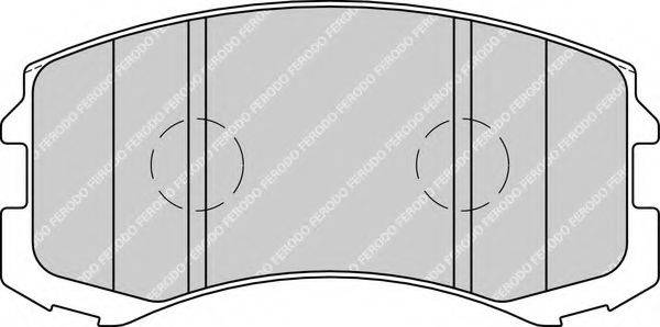 Комплект гальмівних колодок, дискове гальмо FERODO FDB1886