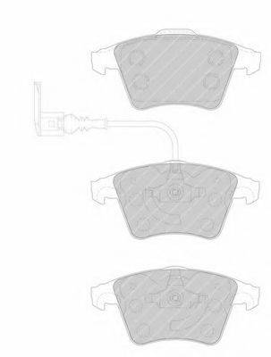 Комплект гальмівних колодок, дискове гальмо FERODO FVR1642