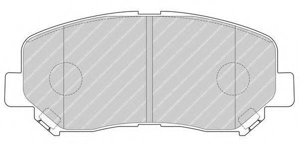 Комплект гальмівних колодок, дискове гальмо FERODO FDB4357