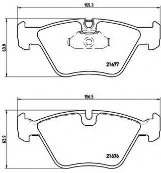 Комплект гальмівних колодок, дискове гальмо BREMBO P 06 022