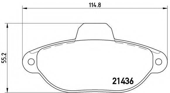 Комплект гальмівних колодок, дискове гальмо BREMBO P 23 096