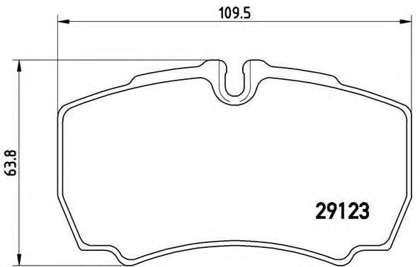 Комплект гальмівних колодок, дискове гальмо BREMBO P 24 084