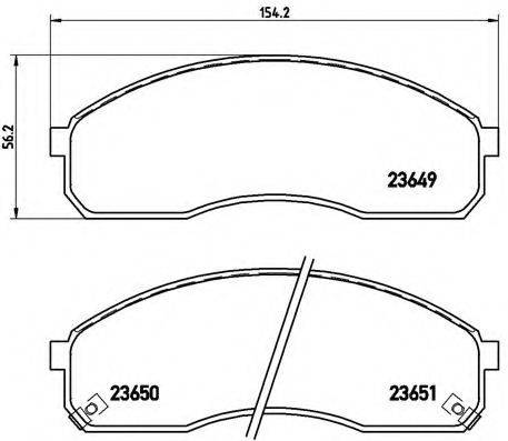 Комплект гальмівних колодок, дискове гальмо BREMBO P 30 012