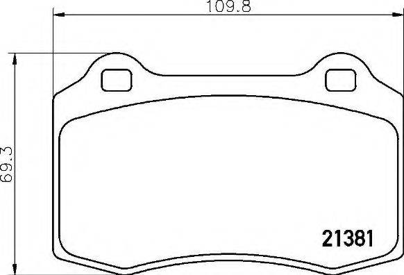 Комплект гальмівних колодок, дискове гальмо BREMBO P 36 020