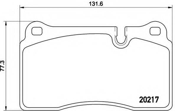 Комплект гальмівних колодок, дискове гальмо BREMBO P 44 018