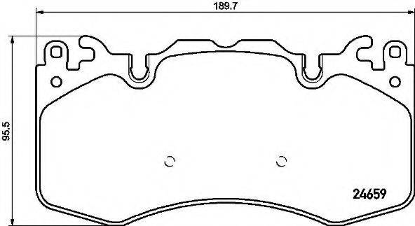 Комплект гальмівних колодок, дискове гальмо BREMBO P 44 023