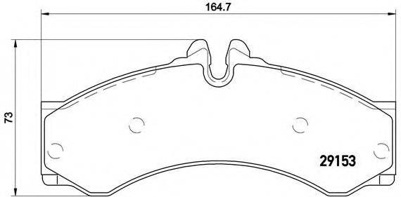 Комплект гальмівних колодок, дискове гальмо BREMBO P 50 028