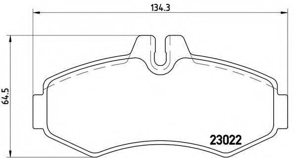 Комплект гальмівних колодок, дискове гальмо BREMBO P 50 031