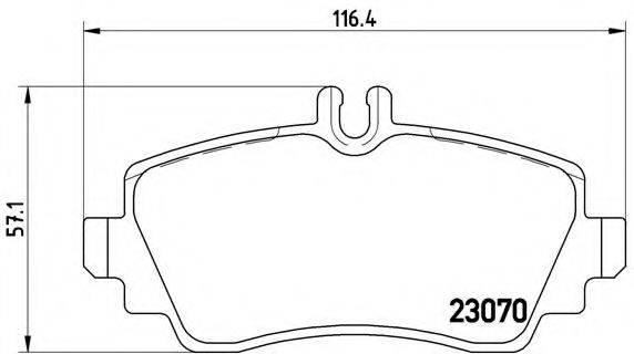 Комплект гальмівних колодок, дискове гальмо BREMBO P 50 035