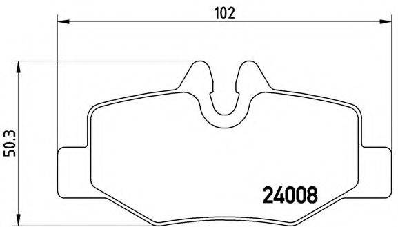 Комплект гальмівних колодок, дискове гальмо BREMBO P 50 051