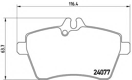 Комплект гальмівних колодок, дискове гальмо BREMBO P 50 054