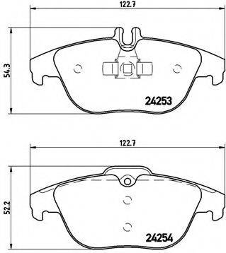 Комплект гальмівних колодок, дискове гальмо BREMBO P 50 068