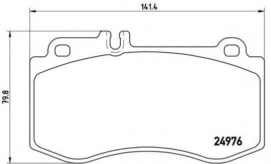 Комплект гальмівних колодок, дискове гальмо BREMBO P 50 087