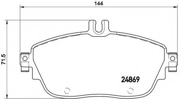 Комплект гальмівних колодок, дискове гальмо BREMBO P 50 093