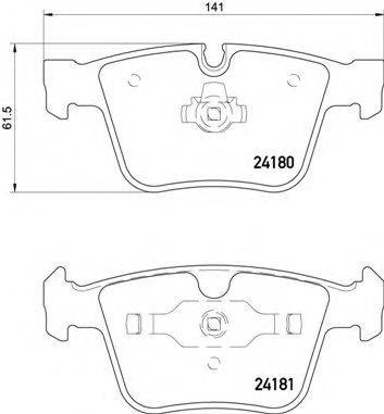 Комплект гальмівних колодок, дискове гальмо BREMBO P 50 116