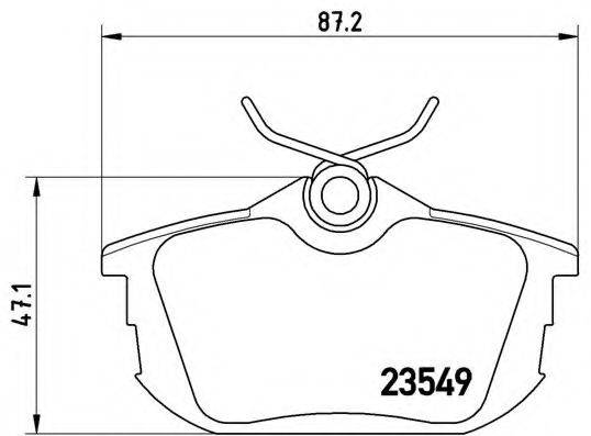 Комплект гальмівних колодок, дискове гальмо BREMBO P 54 023