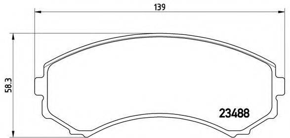 Комплект гальмівних колодок, дискове гальмо BREMBO P 54 029