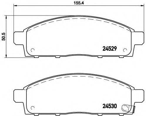 Комплект гальмівних колодок, дискове гальмо BREMBO P 54 038