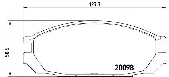 Комплект гальмівних колодок, дискове гальмо BREMBO P 56 020