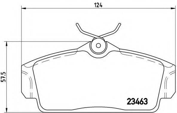 Комплект гальмівних колодок, дискове гальмо BREMBO P 56 036