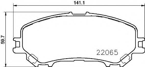 Комплект гальмівних колодок, дискове гальмо BREMBO P 56 100