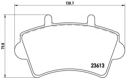 Комплект гальмівних колодок, дискове гальмо BREMBO P 59 039