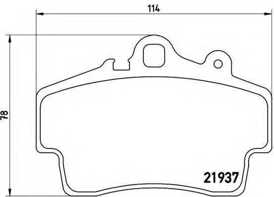 Комплект гальмівних колодок, дискове гальмо BREMBO P 65 007