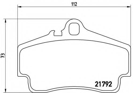 Комплект гальмівних колодок, дискове гальмо BREMBO P 65 008