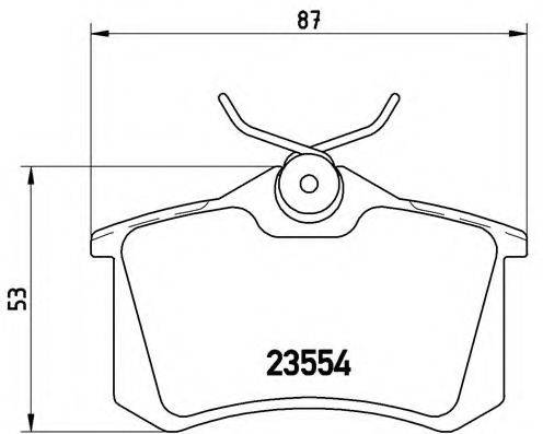 Комплект гальмівних колодок, дискове гальмо BREMBO P 68 024