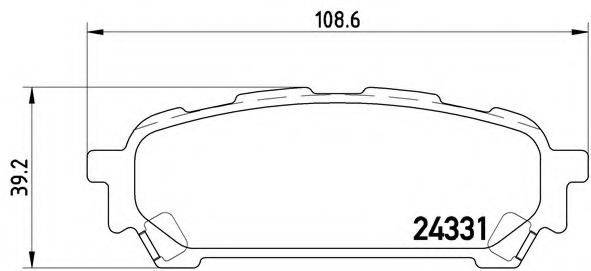 Комплект гальмівних колодок, дискове гальмо BREMBO P 78 014