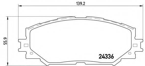 Комплект гальмівних колодок, дискове гальмо BREMBO P 83 082