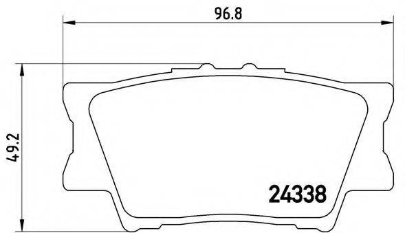 Комплект гальмівних колодок, дискове гальмо BREMBO P 83 089