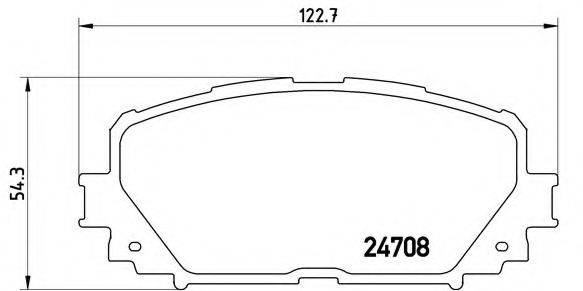 Комплект гальмівних колодок, дискове гальмо BREMBO P 83 101