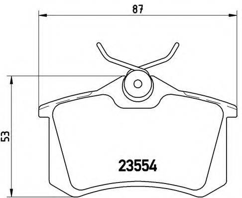 Комплект гальмівних колодок, дискове гальмо BREMBO P 85 017