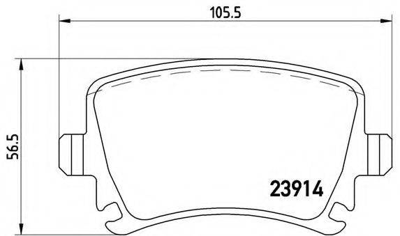 Комплект гальмівних колодок, дискове гальмо BREMBO P 85 073