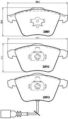 Комплект гальмівних колодок, дискове гальмо BREMBO P 85 079