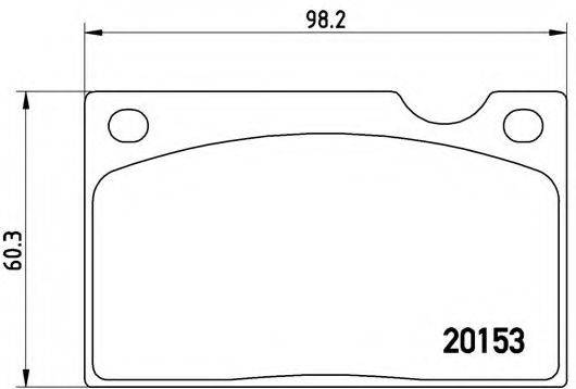 Комплект гальмівних колодок, дискове гальмо BREMBO P 86 003