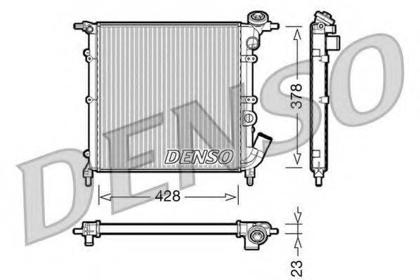 Радіатор, охолодження двигуна DENSO DRM23012