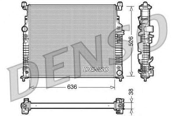 Радіатор, охолодження двигуна DENSO DRM17006