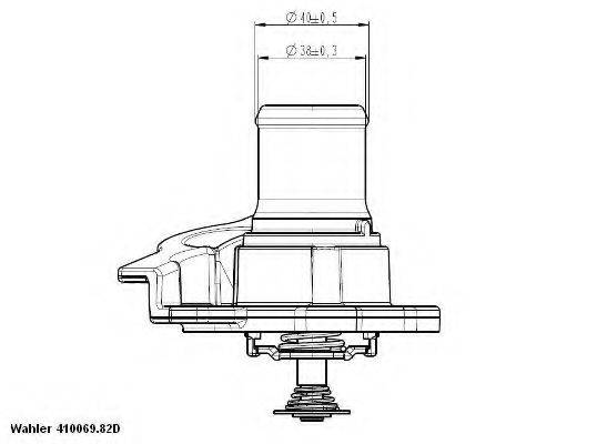 Термостат, що охолоджує рідину WAHLER 410937.82D