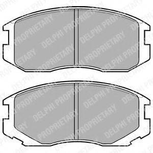 Комплект гальмівних колодок, дискове гальмо DELPHI LP1594