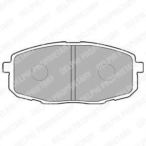 Комплект гальмівних колодок, дискове гальмо DELPHI LP1819