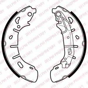 Комплект гальмівних колодок DELPHI LS2050