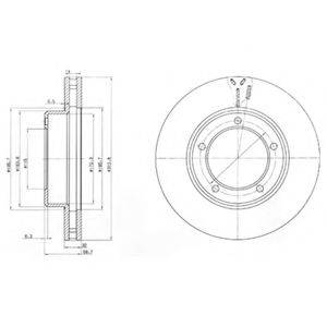 гальмівний диск DELPHI BG3558