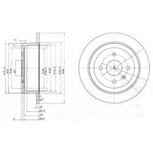 гальмівний диск DELPHI BG3615